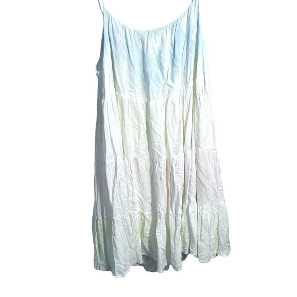 Storia Womens Muted Ombre Multicolor Swing Mini Babydoll Tassel Dress Size Large - Picture 9 of 10